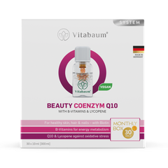 Coenzyme Q10 with 5 B-Vitamins & Lycopene - Monthly supply - pack of 30 vials - 10ml - Vitabaum®