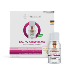 Coenzyme Q10 with 5 B-Vitamins & Lycopene - Monthly supply - pack of 30 vials - 10ml - Vitabaum®