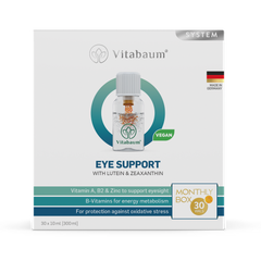 Eye Support with Lutein & Zeaxanthin - Monthly supply - pack of 30 vials - 10ml - Vitabaum®