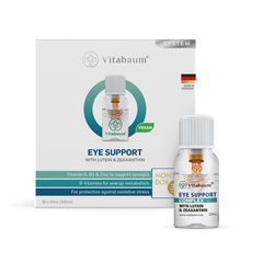 Eye Support with Lutein & Zeaxanthin - Monthly supply - pack of 30 vials - 10ml - Vitabaum®