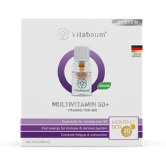 Multivitamin 50+ For Her - Monthly supply - pack of 30 vials - 10ml - Vitabaum®