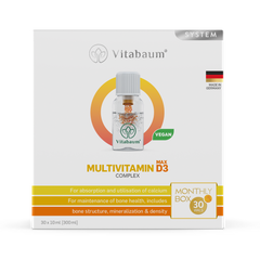 Multivitamin MAX D3 - Monthly supply - pack of 30 vials - 10ml - Vitabaum®